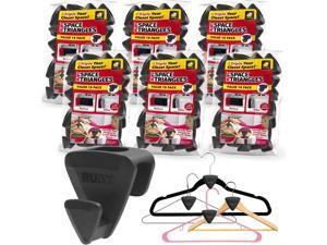 Ruby Space Triangles, 108-Pc Hanger Hooks, Black