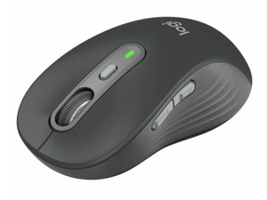 Logitech Signature Plus M750 Mouse - Optical - Wireless - 32.81 ft - Bluetooth/Radio Frequency - 2.40 GHz - Graphite - USB - 2000 dpi - Scroll Wheel - 6 Button(s) - Small/Medium Hand/Palm Size - 1 x A