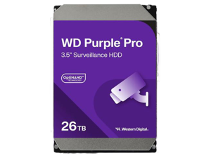 WD Purple Pro 26TB 3.5" Surveillance Internal Hard Drive HDD - SATA 6 Gb/s - 512 MB Cache (WD260PURP) WD Purple Pro 26TB 3.5" Surveillance Internal Hard Drive HDD - SATA 6 Gb/s - 512 MB Cache (WD260PURP)