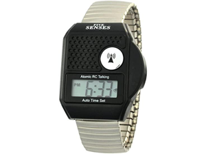 Atomic Top Button English Talking watch for Seniors Blind Men Women - Talking Loud Sound Talking Clock Gift for Visually Impaired - for UK and USA User only - Model 1095 - Metal Elastic Band Atomic Top Button English Talking watch for Seniors Blind Men Women - Talking Loud Sound Talking Clock Gift for Visually Impaired - for UK and USA User only - Model 1095 - Metal Elastic Band