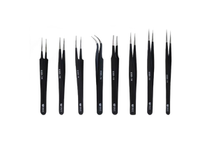 8pcs/lot BGA Precision ESD Tweezers Set Stainless Steel anti-static Tweezers Repair Tool Soldering Station Welding Assist 8pcs/lot BGA Precision ESD Tweezers Set Stainless Steel anti-static Tweezers Repair Tool Soldering Station Welding Assist