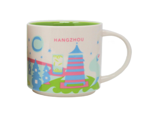 Starbucks You Are Here Series Hangzhou Ceramic Mug, 14 Oz