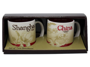 Starbucks Global Icon Series Shanghai and China Demitasse Mugs, 3 Oz (Set of 2)