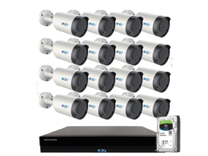 GW Security 4K (8MP) Smart AI Spotlight Color Night Vision Security Camera System, 16 Channel H.265+ 8MP NVR, 16 x UHD 4K POE Microphone 2.8-12mm Varifocal Lens Human Detection Bullet Camera GW Security 4K (8MP) Smart AI Spotlight Color Night Vision Security Camera System, 16 Channel H.265+ 8MP NVR, 16 x UHD 4K POE Microphone 2.8-12mm Varifocal Lens Human Detection Bullet Camera