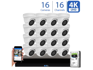 GW Security 16 Channel 4K (4X 1080P) CCTV AI Surveillance DVR System with 16 x Ultra 8.0MP HD 4K 2160P AI Human Detection Waterproof Security Cameras,100ft IR Night Vision, 4TB Hard Drive GW Security 16 Channel 4K (4X 1080P) CCTV AI Surveillance DVR System with 16 x Ultra 8.0MP HD 4K 2160P AI Human Detection Waterproof Security Cameras,100ft IR Night Vision, 4TB Hard Drive
