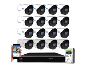 GW Security UltraHD 4K 16 Channel H.265+ NVR 8MP Security Camera System, 16 x 4K 8MP Outdoor/Indoor Microphone Bullet PoE IP Cameras, Smart AI Face Recognition Human/Vehicle Detection, 4TB HDD GW Security UltraHD 4K 16 Channel H.265+ NVR 8MP Security Camera System, 16 x 4K 8MP Outdoor/Indoor Microphone Bullet PoE IP Cameras, Smart AI Face Recognition Human/Vehicle Detection, 4TB HDD