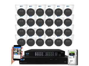 GW Security UltraHD 12MP 4K @30FPS 32 Channel H.265+ NVR Security Camera System, 24 x 12MP Microphone Color Night Vision Dome PoE IP Cameras, Smart AI Face Recognition Human/Vehicle Detection, 8TB HDD GW Security UltraHD 12MP 4K @30FPS 32 Channel H.265+ NVR Security Camera System, 24 x 12MP Microphone Color Night Vision Dome PoE IP Cameras, Smart AI Face Recognition Human/Vehicle Detection, 8TB HDD