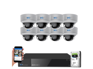GW Security 4K (8MP) Smart AI Color Night Vision Security Camera System, 8 Channel H.265+ 8MP NVR, 8 x UltraHD 4K POE Microphone 2.8-12mm Varifocal Lens Human Detection Dome Camera GW Security 4K (8MP) Smart AI Color Night Vision Security Camera System, 8 Channel H.265+ 8MP NVR, 8 x UltraHD 4K POE Microphone 2.8-12mm Varifocal Lens Human Detection Dome Camera
