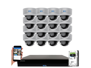 GW Security 4K (8MP) Smart AI Color Night Vision Security Camera System, 16 Channel H.265+ 8MP NVR, 16 x UltraHD 4K POE Microphone 2.8-12mm Varifocal Lens Human Detection Dome Camera GW Security 4K (8MP) Smart AI Color Night Vision Security Camera System, 16 Channel H.265+ 8MP NVR, 16 x UltraHD 4K POE Microphone 2.8-12mm Varifocal Lens Human Detection Dome Camera