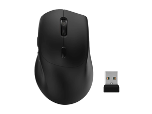 Silent Wireless Mouse, 2.4G Ergonomic Optical Mouse for Gaming, Computer Mouse for Laptop, PC, Computer, ,Notebook, 6 Buttons,1200-2400-3200 Adjustable DPI, Play&Play(Battery NOT included)