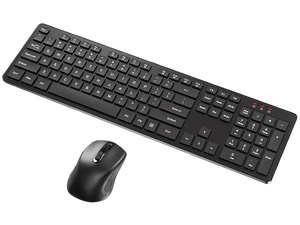 2.4GHz Full Size Wireless Keyboard and Mouse Combo, Ergonomic Design Compatible with Windows and Linux, 800/1200/1600 DPI - Plug and Play 2.4GHz Full Size Wireless Keyboard and Mouse Combo, Ergonomic Design Compatible with Windows and Linux, 800/1200/1600 DPI - Plug and Play