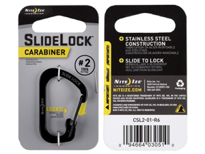 NITE IZE CSL2-01-R6 Locking Carabiner Clip,Black,1-3/32 in NITE IZE CSL2-01-R6 Locking Carabiner Clip,Black,1-3/32 in