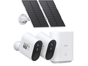 aosu 3K/5MP Solar Security Cameras Wireless Outdoor System, 2-Cam-Kit | Ultra HD, Night Vision, 166° Wide View, Cross-Camera Tracking, No Subscription Required, Spotlight & Siren Alarm aosu 3K/5MP Solar Security Cameras Wireless Outdoor System, 2-Cam-Kit | Ultra HD, Night Vision, 166° Wide View, Cross-Camera Tracking, No Subscription Required, Spotlight & Siren Alarm