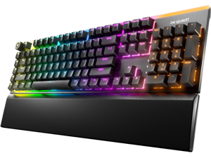 be quiet! Light Mount Mechanical Keyboard | Linear | Hot-Swappable Lubricated Silent Switches | 3D Media Wheel | ARGB Keyboard | Quality PBT Double-Shot Keycaps | Programmable | BT003US