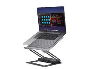 WAVLINK DisplayLink Docking Station with Laptop Stand, 5K DP1/2+HDMI1/2, 100W PD IN, 5Gbps USB-C/A, 2*USB 2.0, 1Gbps RJ45, SD/TF Slots, 4-pole Jack, for M1/2/3 Mac/HP/Dell/Asus/Acer