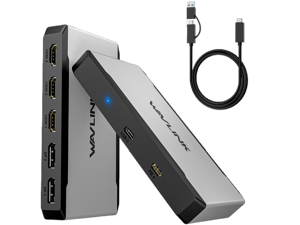 WAVLINK Triple 4K@60Hz Universal Display Dock, USB-C/A to HDMI/DisplayPort Adapter with 100W PD IN, 3*HDMI+2*DP, Suitable for Thunderbolt 5/4/3 Laptops, Intel/M1/M2/M3/M4 MacBook WAVLINK Triple 4K@60Hz Universal Display Dock, USB-C/A to HDMI/DisplayPort Adapter with 100W PD IN, 3*HDMI+2*DP, Suitable for Thunderbolt 5/4/3 Laptops, Intel/M1/M2/M3/M4 MacBook