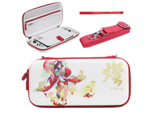 Mytrix Original Touro Carrying Case for Nintendo Switch, Portable Hard Shell Pouch for Switch Console, Travel Storage Bag with 10 Game Card Slots & Accessory Pocket, Shoulder Strap Included