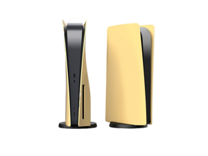Mytrix PS5 Golden Yellow Faceplates for PS5 Disc Edition, Anti-Scratch Replacement Face Plate for PS5, Protective ABS Hard Shell - Yellow