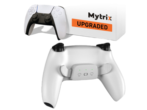 Mytrix Customized Controller with 2 Remappable Paddles for PlayStation 5 (PS5), Programmable Back Buttons with Fast Turbo Auto-Fire, 3 Setup Saving Slots Onboard Switch  White