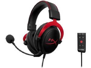 HyperX Cloud II - Gaming Headset, 7.1 Surround Sound, Memory Foam Ear Pads, Durable Aluminum Frame, Detachable Microphone, Works with PC, PS5, PS4, Xbox Series X|S, Xbox One - Red