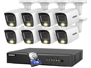 ANNKE Home Wired Camera Security System with Audio, 8CH 3K Lite H.265+ AI DVR with 1 TB Hard Drive and 8 X 1080P IP67 Weatherproof Cameras with Dual Light, Human/Vehicle Detection, Color Night Vision ANNKE Home Wired Camera Security System with Audio, 8CH 3K Lite H.265+ AI DVR with 1 TB Hard Drive and 8 X 1080P IP67 Weatherproof Cameras with Dual Light, Human/Vehicle Detection, Color Night Vision