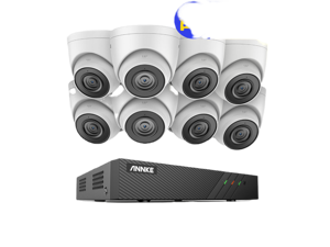 ANNKE 5MP PoE Security Camera System, 8pcs AI Camera with 2.8MM Lens, H.265+ 6MP NVR Support Compatible with Alexa, 100 FT Color Night Vision, IP67, Plug & Play, Remote Monitor, No HDD, 24/7 Recording ANNKE 5MP PoE Security Camera System, 8pcs AI Camera with 2.8MM Lens, H.265+ 6MP NVR Support Compatible with Alexa, 100 FT Color Night Vision, IP67, Plug & Play, Remote Monitor, No HDD, 24/7 Recording