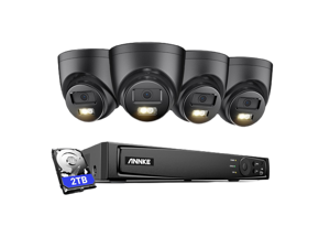 ANNKE H.265+ 8CH PoE Security Camera System, 12MP NVR Recorder and 4 x 3K Outdoor Surveillance Camera, Colour Night Vision, AI Human/Vehicle Detection, Smart Dual Light, Built-in Mic, 2TB Hard Drive ANNKE H.265+ 8CH PoE Security Camera System, 12MP NVR Recorder and 4 x 3K Outdoor Surveillance Camera, Colour Night Vision, AI Human/Vehicle Detection, Smart Dual Light, Built-in Mic, 2TB Hard Drive