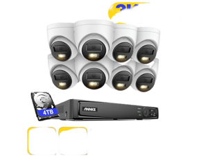 ANNKE H.265+ 8CH PoE Surveillance Camera Set, 12MP NVR Recorder and 8 x 3K Outdoor Surveillance Camera, Colour Night Vision, AI Human/Vehicle Detection, Smart Dual Light, Built-in Mic, 4TB Hard Drive- ANNKE H.265+ 8CH PoE Surveillance Camera Set, 12MP NVR Recorder and 8 x 3K Outdoor Surveillance Camera, Colour Night Vision, AI Human/Vehicle Detection, Smart Dual Light, Built-in Mic, 4TB Hard Drive-