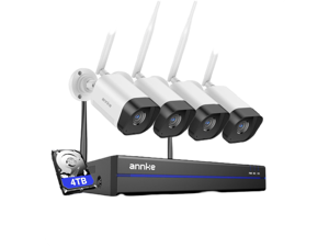 ANNKE 4K Security Camera System, 4pcs Wireless 8MP IP Cameras with 16CH 8MP NVR for Home Security Outdoors, Motion Detection, Two-Way Audio, 100ft Night Vision, Compatible with Alexa, 4TB HDD, IP66 ANNKE 4K Security Camera System, 4pcs Wireless 8MP IP Cameras with 16CH 8MP NVR for Home Security Outdoors, Motion Detection, Two-Way Audio, 100ft Night Vision, Compatible with Alexa, 4TB HDD, IP66