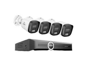SANNCE 3MP 8CH PoE Security Camera System, H.265+ 6MP NVR, 4X 3MP Wired Bullet Security IP Cams, AI Human/Vehicle Detection, Built-in Mic, 0TB HDD, 100Ft Color Night Vision, IP67 Waterproof SANNCE 3MP 8CH PoE Security Camera System, H.265+ 6MP NVR, 4X 3MP Wired Bullet Security IP Cams, AI Human/Vehicle Detection, Built-in Mic, 0TB HDD, 100Ft Color Night Vision, IP67 Waterproof