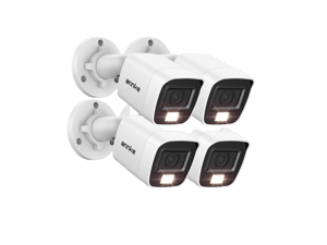 ANNKE 4PCS 1080P Surveillance Cameras 2MP IP66 Waterproof Indoor Outdoor Wired CCTV Camera Kit 20m Night Vision with Smart IR Bullet Cam White Color, Smart Dual Light ANNKE 4PCS 1080P Surveillance Cameras 2MP IP66 Waterproof Indoor Outdoor Wired CCTV Camera Kit 20m Night Vision with Smart IR Bullet Cam White Color, Smart Dual Light