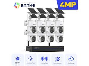 ANNKE 4MP Ultra HD 16 Channel 8 Cameras Wireless NVR Security System, 2.4/5.8G Dual-Band WiFi, Human Motion Detection, Two-Way Audio, Night Vision, Works with Alexa, 0TB HDD ANNKE 4MP Ultra HD 16 Channel 8 Cameras Wireless NVR Security System, 2.4/5.8G Dual-Band WiFi, Human Motion Detection, Two-Way Audio, Night Vision, Works with Alexa, 0TB HDD