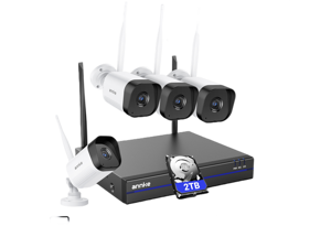 ANNKE 8CH Wireless Security Camera System, 4Pcs 5MP Outdoor WiFi Cameras for Recording and Remote View with HDMI and VGA inputs, 2 USB 2.0 interfaces, NVR IP Video Surveillance Kit, 2TB HDD ANNKE 8CH Wireless Security Camera System, 4Pcs 5MP Outdoor WiFi Cameras for Recording and Remote View with HDMI and VGA inputs, 2 USB 2.0 interfaces, NVR IP Video Surveillance Kit, 2TB HDD