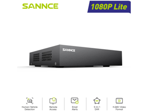 SANNCE 8-Channel 1080P Wired Home Surveillance Security Camera System DVR Recorder with Human Detection, Standalone DVR Video Recorder CCTV Support 5-in-1 CVBS/AHD/TVI/CVI/IP SANNCE 8-Channel 1080P Wired Home Surveillance Security Camera System DVR Recorder with Human Detection, Standalone DVR Video Recorder CCTV Support 5-in-1 CVBS/AHD/TVI/CVI/IP