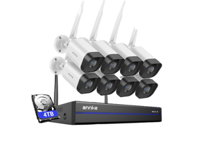 ANNKE Wireless Camera System, 16CH Expandable 4K Security NVR, 8Pcs 3MP Outdoor Cameras, 2-Way Audio, Dual-Band WiFi, Human Detection, IP66 Waterproof, 4TB HDD, Compatible with Alexa, 24/7 Protection ANNKE Wireless Camera System, 16CH Expandable 4K Security NVR, 8Pcs 3MP Outdoor Cameras, 2-Way Audio, Dual-Band WiFi, Human Detection, IP66 Waterproof, 4TB HDD, Compatible with Alexa, 24/7 Protection