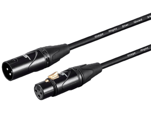 Monoprice Starquad XLR Microphone Cable - 3 Feet - Black | XLR-M to XLR-F, 24AWG, Optimized for Analog Audio - Gold Contacts - Stage Right Series Monoprice Starquad XLR Microphone Cable - 3 Feet - Black | XLR-M to XLR-F, 24AWG, Optimized for Analog Audio - Gold Contacts - Stage Right Series