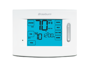 Braeburn Low Voltage WiFi Thermostat, Stages Cool 2, Stages Heat 3 White 7320 Braeburn Low Voltage WiFi Thermostat, Stages Cool 2, Stages Heat 3 White 7320