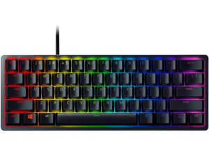 Razer Huntsman Mini 60% Gaming Keyboard - Clicky Optical Switches, Chroma RGB Lighting, PBT Keycaps, Onboard Memory - Black