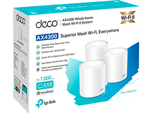 TP-Link - Deco AX4300 Pro Dual-Band Wi-Fi 6 Mesh Wi-Fi System (3-Pack) - White TP-Link - Deco AX4300 Pro Dual-Band Wi-Fi 6 Mesh Wi-Fi System (3-Pack) - White