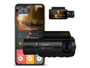 REXING V3 Basic Dual Camera Front and Inside Cabin Infrared Night Vision Full HD 1080p WiFi Car Taxi Dash Cam with Supercapacitor, 2.7" LCD Screen (V3 Basic - Without GPS)