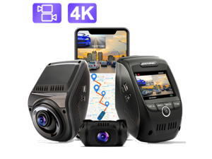 REXING V1P MAX 4K UHD Dual Channel Dash CAM, 3840X2160 Front+1080p Rear, WiFi GPS Car Dash Camera w/Night Vision, Supercapacitor,170 Degree Wide Angle, Loop Recording, G-Sensor, Parking Monitor