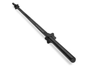 Philosophy Gym 7 FT Standard Straight Barbell, Threaded 1" Weight Bar with Star Collars - Black Philosophy Gym 7 FT Standard Straight Barbell, Threaded 1" Weight Bar with Star Collars - Black