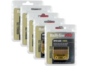 BaByliss Pro DLC and Titanium Coated Replacement Clipper Blade Fits FX870G, FX870BN, FX870RG, FX870W, FXF880 #FX802G - 5 Units