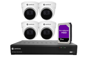 Camius 4K 8 Channel NVR system with 4 5MP PoE Dome Security Cameras with Audio, Smart Motion, Sound, AI Human, Vehicle, Perimeter Intrusion, Line Crossing Detection, 110-degree view, 3TB Hard Drive Camius 4K 8 Channel NVR system with 4 5MP PoE Dome Security Cameras with Audio, Smart Motion, Sound, AI Human, Vehicle, Perimeter Intrusion, Line Crossing Detection, 110-degree view, 3TB Hard Drive
