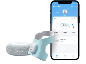 eufy Baby Smart Sock, Track Sleep Patterns and Heart Rate, Smart Baby Monitor, for Babies 0-18 Months, Use for 24 Hours