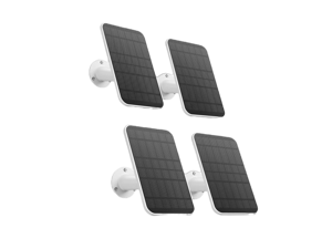 eufy Security Certified eufyCam Solar Panels (4 Packs), Compatible with eufyCam, Continuous Power Supply, 2.6W Solar Panel, IP65 Weatherproof White
