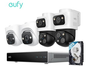 eufy 4K NVR Security Camera System S4 Max, PoE Wired, 24/7 Recording, Triple Lens Bullet-PTZ Cam, 360° PTZ, Up to 16CH, Cross-Cam Tracking, 8× Auto Zoom, Smart Video Search, 2TB HDD eufy 4K NVR Security Camera System S4 Max, PoE Wired, 24/7 Recording, Triple Lens Bullet-PTZ Cam, 360° PTZ, Up to 16CH, Cross-Cam Tracking, 8× Auto Zoom, Smart Video Search, 2TB HDD