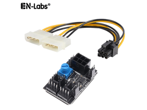 GPU 6Pin Powered PWM 4 Pin Fan Controller Hub 17A High-Power 8 Ports 4Pin CPU Case Cooler 12V Fan Speed Splitter Adapter w/ Dual Molex LP4 to PCIe 6-Pin Splitter Cable, - 2Pin & 3Pin Fan Compatible GPU 6Pin Powered PWM 4 Pin Fan Controller Hub 17A High-Power 8 Ports 4Pin CPU Case Cooler 12V Fan Speed Splitter Adapter w/ Dual Molex LP4 to PCIe 6-Pin Splitter Cable, - 2Pin & 3Pin Fan Compatible