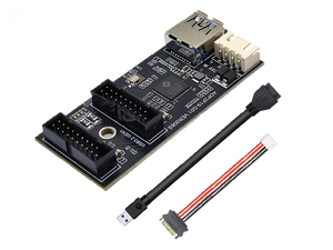 Internal USB 3.0 Hub, Motherboard USB 19/20P to Dual Male Headers Extension Hub Splitter Adapter,Convert MB USB 3.2 Gen1 Male to 2 Ports - 1.3FT USB 19-pin Internal Cable Internal USB 3.0 Hub, Motherboard USB 19/20P to Dual Male Headers Extension Hub Splitter Adapter,Convert MB USB 3.2 Gen1 Male to 2 Ports - 1.3FT USB 19-pin Internal Cable