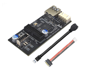 Motherboard Internal USB 3.0 20Pin/19P Header to USB 3.2 Type-E A-Key and USB3 20 Pin Hub Splitter, Convert MB USB 19Pin Male to 2 Ports Expansion Card - 1.3FT USB 19-pin Internal Cable Motherboard Internal USB 3.0 20Pin/19P Header to USB 3.2 Type-E A-Key and USB3 20 Pin Hub Splitter, Convert MB USB 19Pin Male to 2 Ports Expansion Card - 1.3FT USB 19-pin Internal Cable